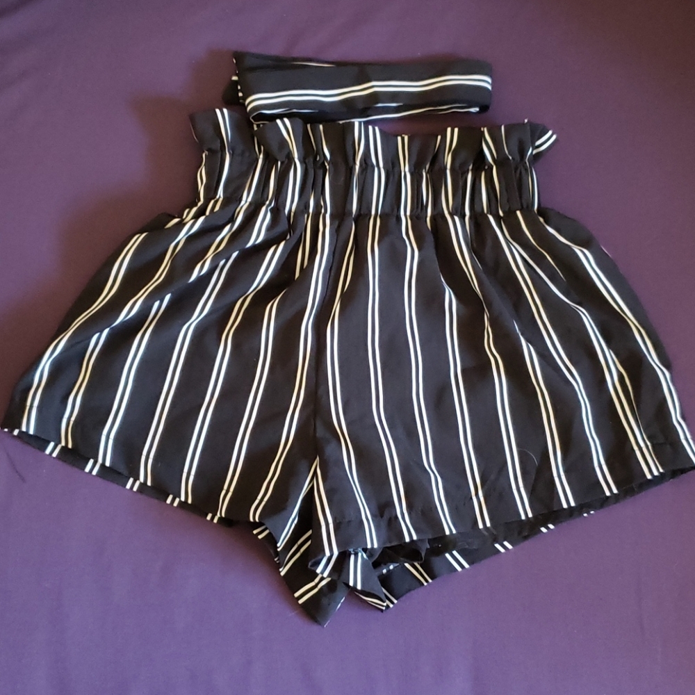 Stripped summer beach shorts